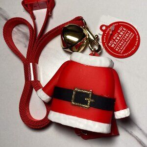 Bath and Body Works Santa Coat Lanyard Pocketbac ID Badge Holder NEW